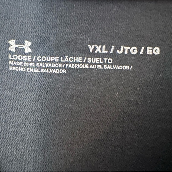 Youth Under Armour Black Tee with Pink Graphic | Size XL - Picture 5 of 8